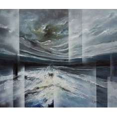 L'passo Benjamin, 36 x 42 Inch, Acrylic on Canvas, Abstract Paintings, AC-LPB-038